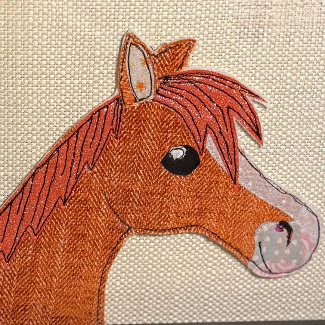 *Special Material* Custom Stitched Horse Portrait