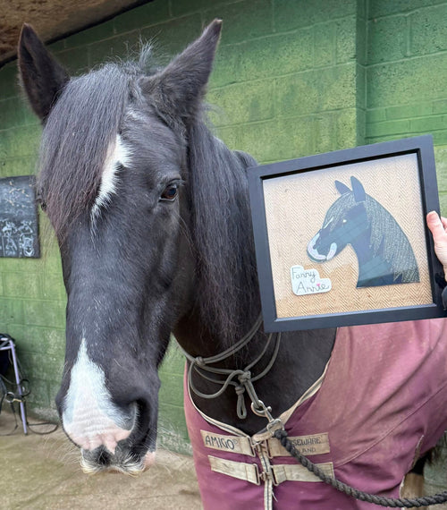 Large Custom Stitched Horse Portrait